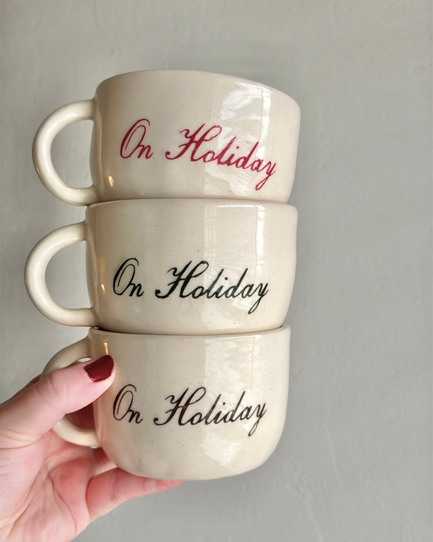 On Holiday Cafe-Style Latte Mug